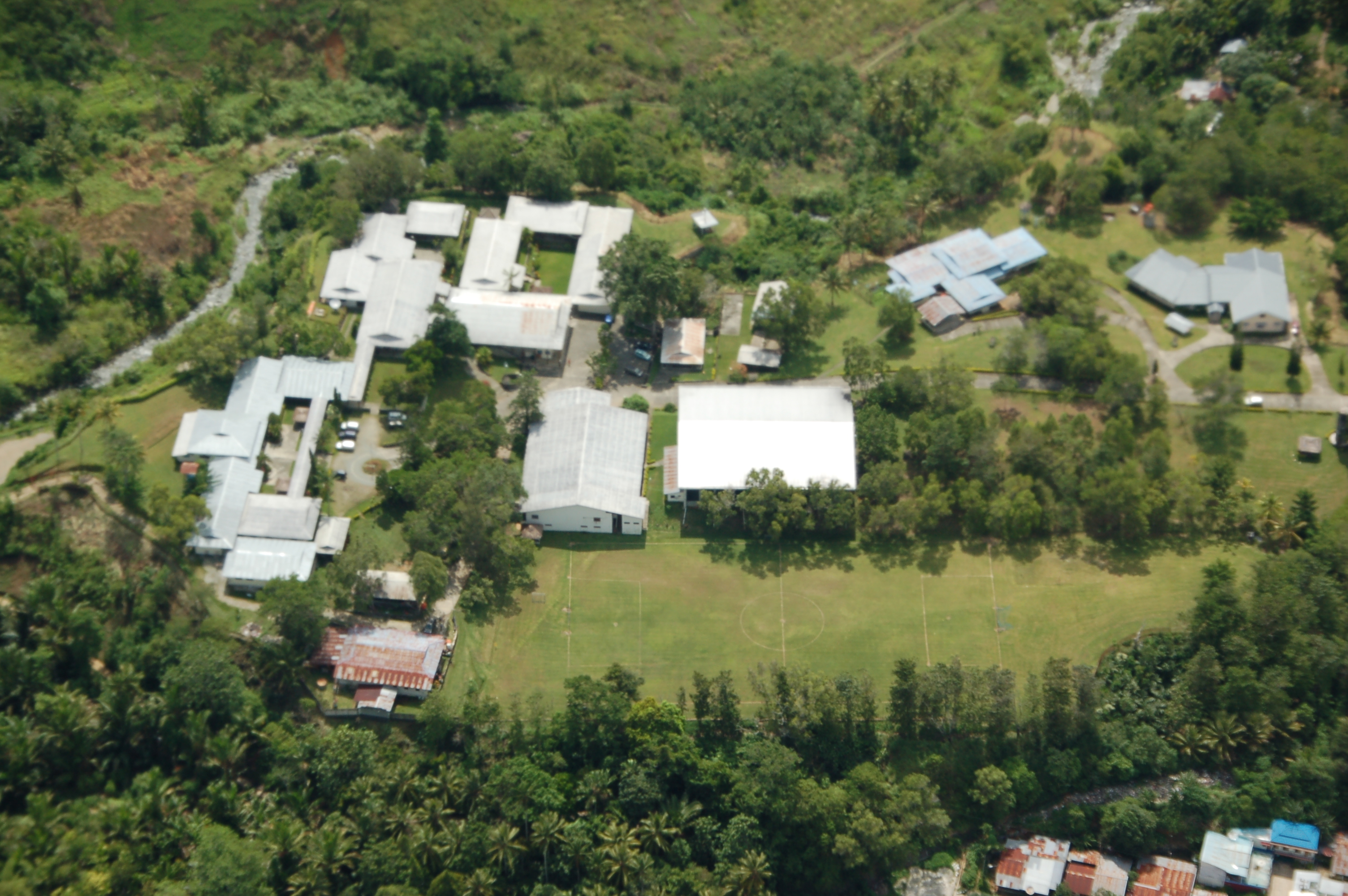 An aerial view of our campus